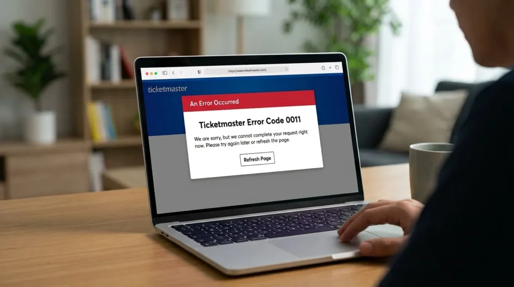 Ticketmaster Error Code 0011